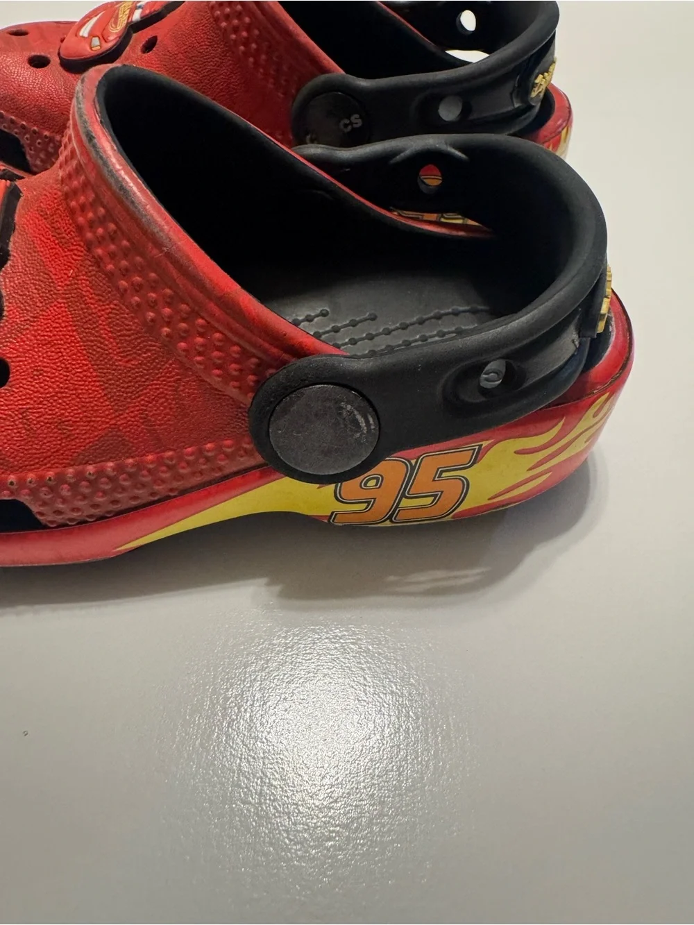 CROCS Kids Lightning McQueen Red and Black Clogs